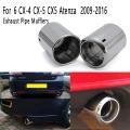 2pcs Car Exhaust Pipe Stainless Steel Muffler Tail Pipes for Mazda 6