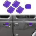 Exterior Door Handle Bowl Trims Accessories Purple 5pcs