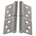 3 Inch Silver Stainless Steel 360 Degree Door Flag Hinge 6 Pieces