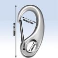8pcs Stainless Steel Spring Snap Hook Carabiner Clips Multi-use Snap