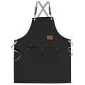 Chef Apron with Cross Straps, Cotton Apron, for Kitchen Cooking