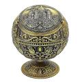 Ash Bowl with Cover Creative Personality Metal Spherical Castle B