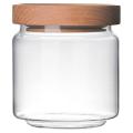 Glass Storage Jar Transparent Glass Food Storage Jar (9x9x10cm)