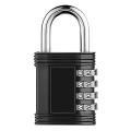 4 Digit Code Padlock for Lockers, Resettable&weatherproof , Black