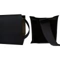 2 Pieces Pu Leather Tissue Box with Bottom Belt (black)