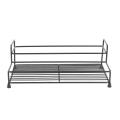 Iron Seasoning Rack Single-layer 2-grid Seasoning Storage Rack Black