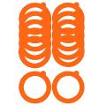12 Pack Silicone Replacement Gasket,seals Rings, Silicone,orange