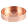 Copper Round Storage Tray Desk Metal Storage Organizer  10cm X 10cm(rose Gold)