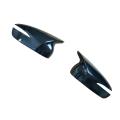 Glossy Black Ox Horn Rearview Mirror Cover Cap