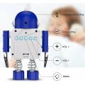 Robot Smart Digital Alarm Clock Temperature Display Desktop(blue)