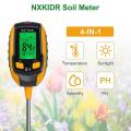 Soil Ph Meter, Digital Plant Moisture Meter with Ph/temperature/light
