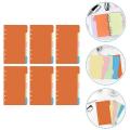 30pcs 6 Ring Binder Dividers A5 Paper Divider Page Indexing Cards