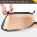 2pc Silicone Fiber Baking Mat with Buckle, No Leak & Non Stick