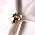 Set Of 6 Christmas Stocking Napkin Rings for Xmas Dining Table,silver