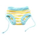 Small Female Pet Puppy Dog Clothes Diaper Pant Blue+yellow+white S
