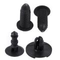 25 Pcs Plastic Push In Bumper Fender Door Rivets Clip 8mm Hole Black