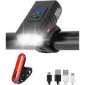 Usb Rechargeable Bike Light Set Front and Rear,led Headlight,1