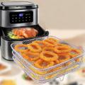 8 Inch Air Fryer Rack Square Three Stackable Racks, Dehydrator Rack