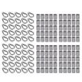 100pcs 1/8inch Crimps 50pcs Stainless Steel Thimble Rigging for Cable