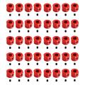 40pcs 5mm to 12mm Combiner Wheel Hub Hex Adapter for Wpl Rc Car,red