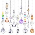 9 Pieces Crystal Sun Catcher Colorful Glass Beads for Window Home