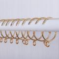 20 Pcs Gold Metal Drapery Loops with Eyelet for Hook Pins (1.5 Inch)
