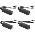 4 Pieces Of Power Supply 12v Poe Splitter Adapter Injector Dc 12v