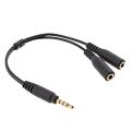 3.5mm Male to Female Stereo Audio Cable, One-to-two Audio Adapter