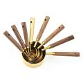 8 Pcs Measuring Spoon Set Kitchen Wooden Handle Measuring Spoons