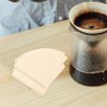 120x Filter Cup Coffee Filter Papers Wooden Drip Paper Cone Shape