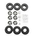 Diy Metal Wheel Kit for Wpl B14 B24 Q62 Q63 1/16 Truck 4wd Rc (black)