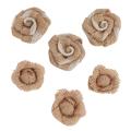 24pcs Burlap Flowers,8 Styles Handmade Rustic Rose Flower Bowknot