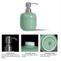Ceramic Soap Dispenser with Pump 15 Oz for Bathroom Hotel (cyan)