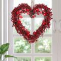 14inch Led Wreath, Berry Wreath Hanging Wall, Valentines Day Decor