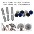 Navy Blue Balloons Arch Kit Silver and Gold Confetti Balloons