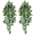 2 Pcs Artificial Hanging Plants Fake Potted Plants for Wall House