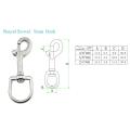 5 Pcs 91mm Marine 316 Stainless Steel Oval Single-ended Rotary Buckle