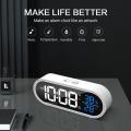 Led Digital Alarm Clock Snooze Temperature Humidity Black