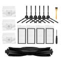 16pcs Kit for Roidmi Eve Plus Hepa Filter Main Side Brush Dust Bag