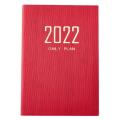 A5 Diary Notebook Pu Cover Notebooks School Office Supplie,red