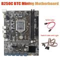 B250c Miner Motherboard+dual Switch Cable with Light+sata Cable