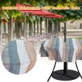 Tablecloth with Zipper Umbrella Hole for Patio Garden Table Top Decor