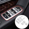 10pcs Car Window Lift Button Trim Sticker for Jaguar Xf 2012 - 2015
