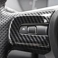 Carbon Fiber Steering Wheel Side Button Decoration Trim Decor Sticker