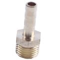 9 Pcs Brass 6mm Fuel Gas Hose Barb 1/4 Inch Male Thread Coupling Gold