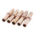 10 Pcs Gold Tone Brass Straight Hose Connector Joiner