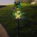 Frog Lights Waterproof Decor,solar Powered Crackle Glass Globe Lights