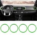 Air Conditioning A/c Outer Vent Rings Trim Decoration Cover(green)