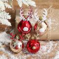 4pcs Elk Scene Layout Decor Christmas Tree Pendants Hanging Ball A