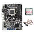 B75 Eth Mining Motherboard+g1610 Cpu+dual Switch Cable with Light